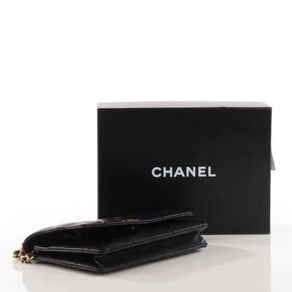 Chanel Caviar Quilted Wallet On Chain WOC Black 5 of 9