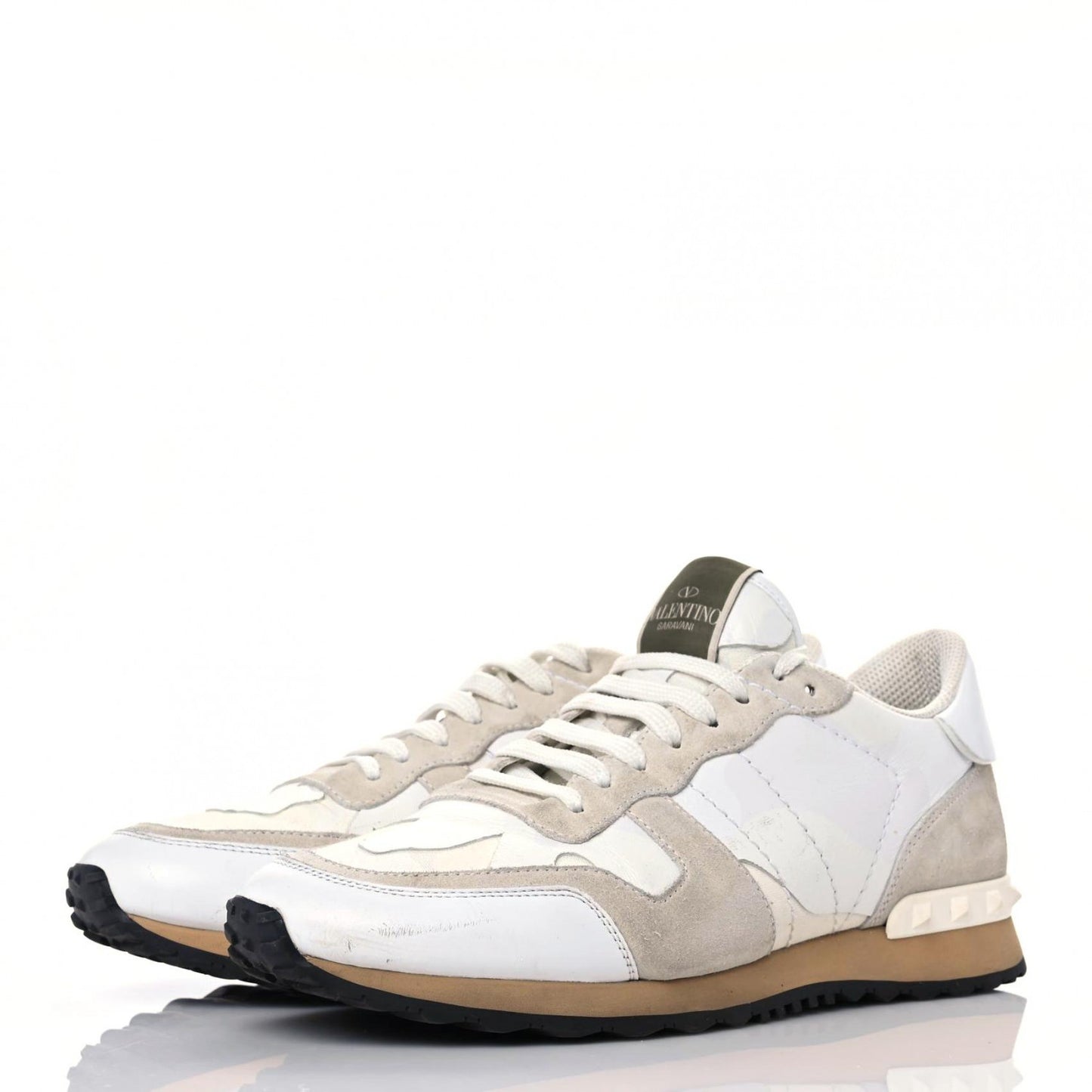 Fabric Suede L'Amour Mens Rockrunner Sneakers 41 White
