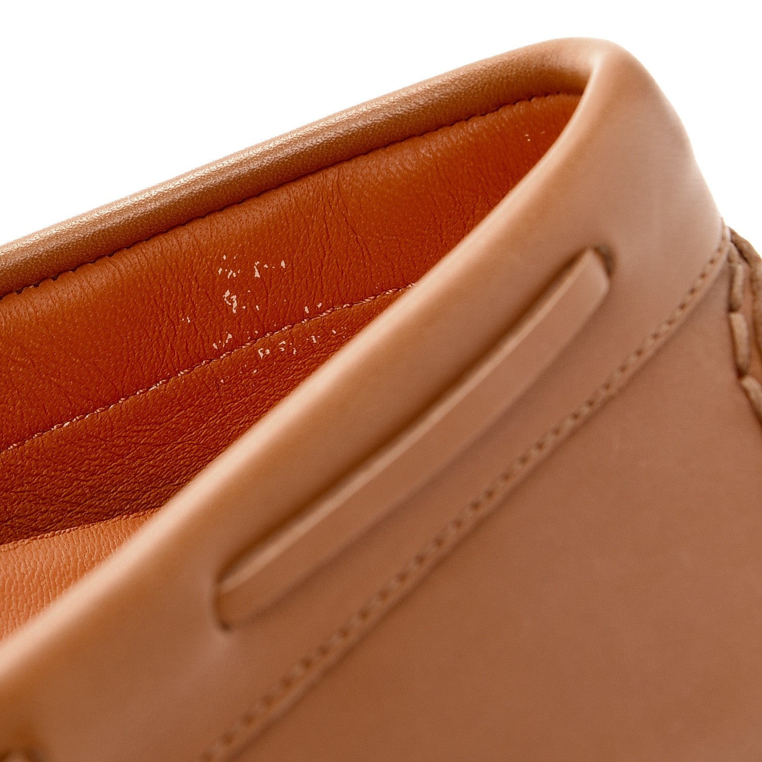 Hermes Mens Box Irving Driving Moccasin Loafers 41 Natural 9 of 9
