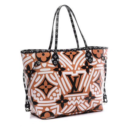 Louis Vuitton Monogram Giant Crafty Neverfull MM Creme Caramel 2 of 9