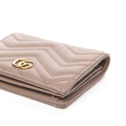 Gucci Calfskin Matelasse GG Marmont Card Case Porcelain Rose 9 of 11