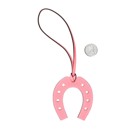 Hermes Swift Paddock Horseshoe Bag Charm Rose Ete 2 of 3