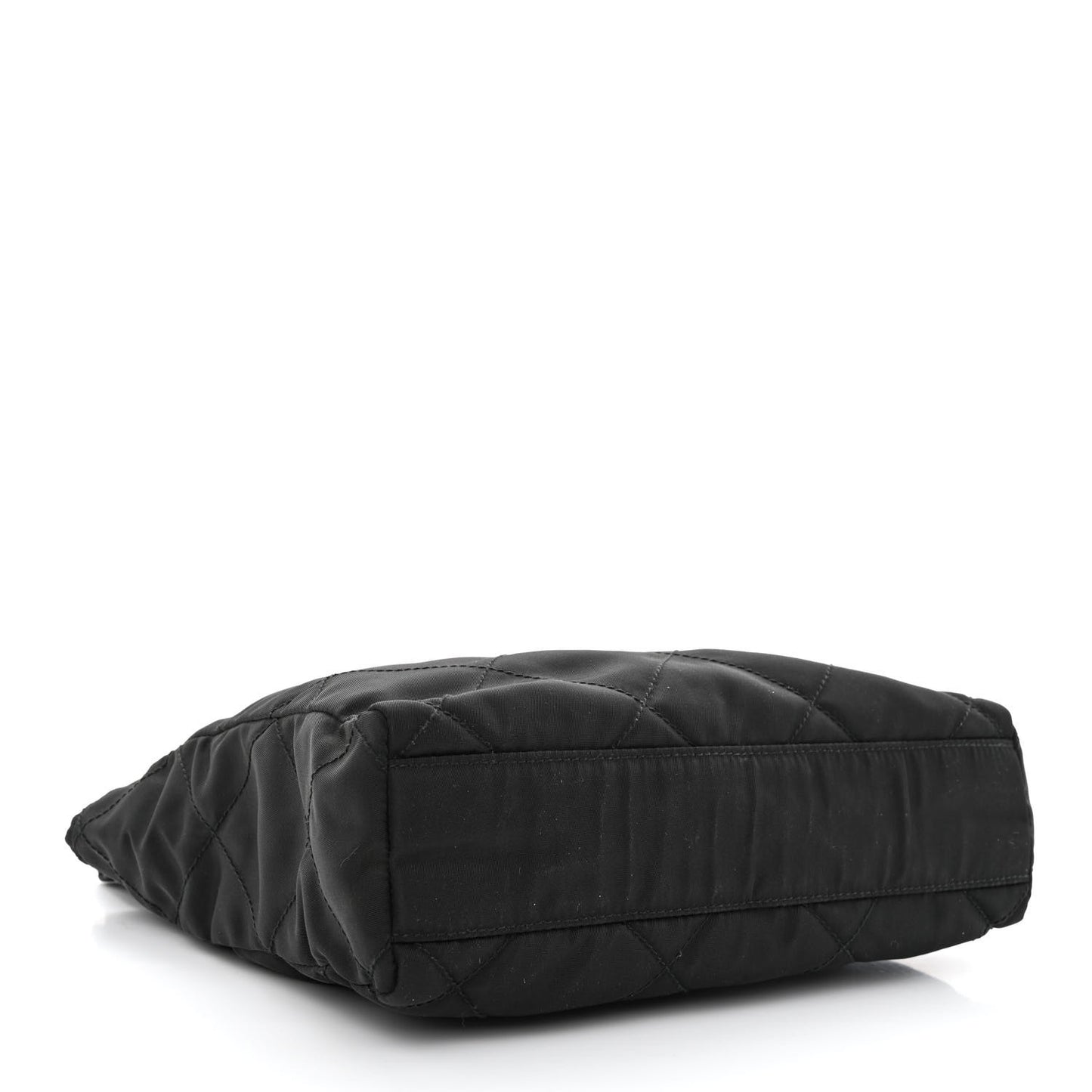 Nylon Tessuto Quilted Shoulder Bag Black