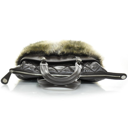Chanel Quilted Lambskin Fantasy Fur Shopper Tote 5 of 9
