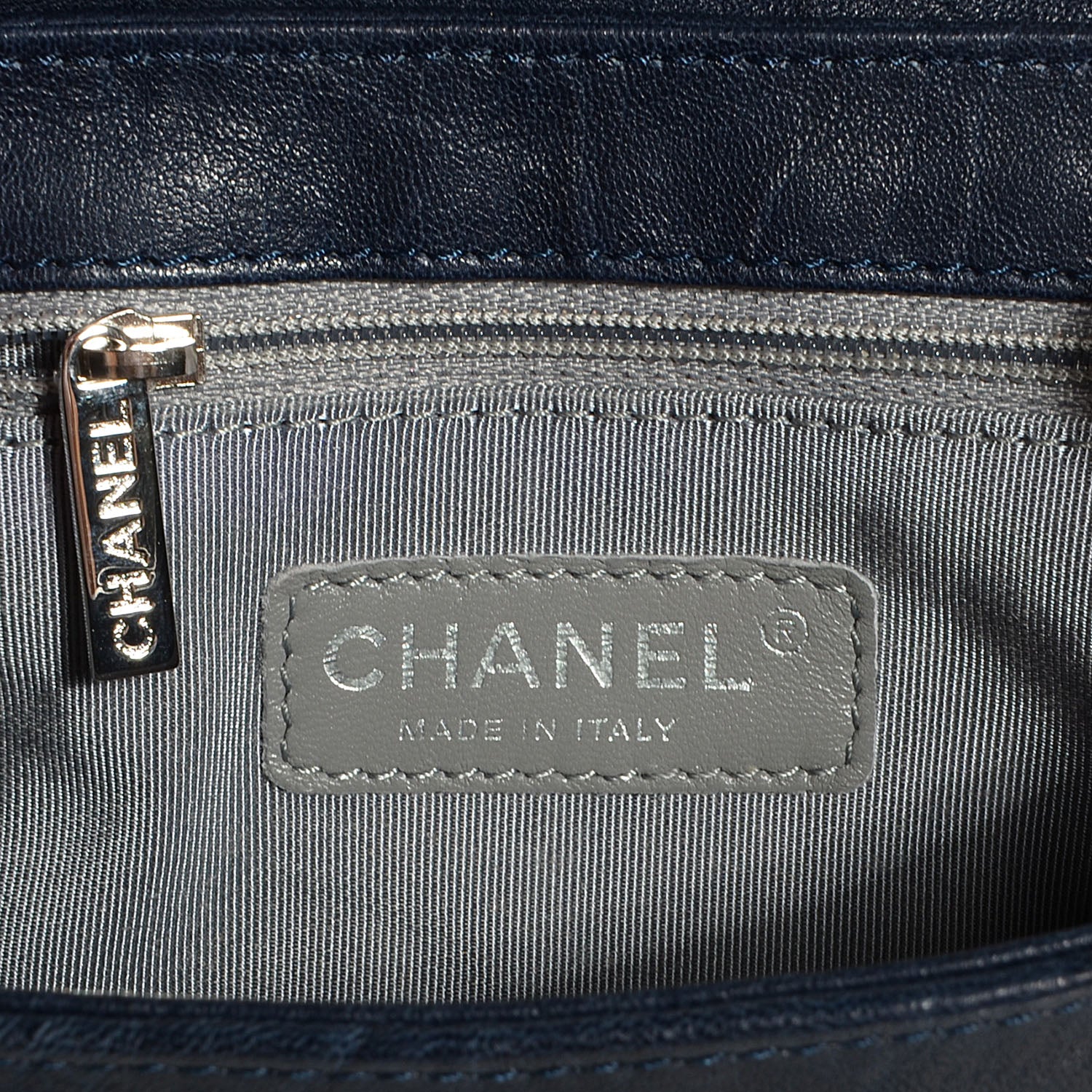 Chanel Lambskin Mini Chain Around Messenger Navy Blue 6 of 7