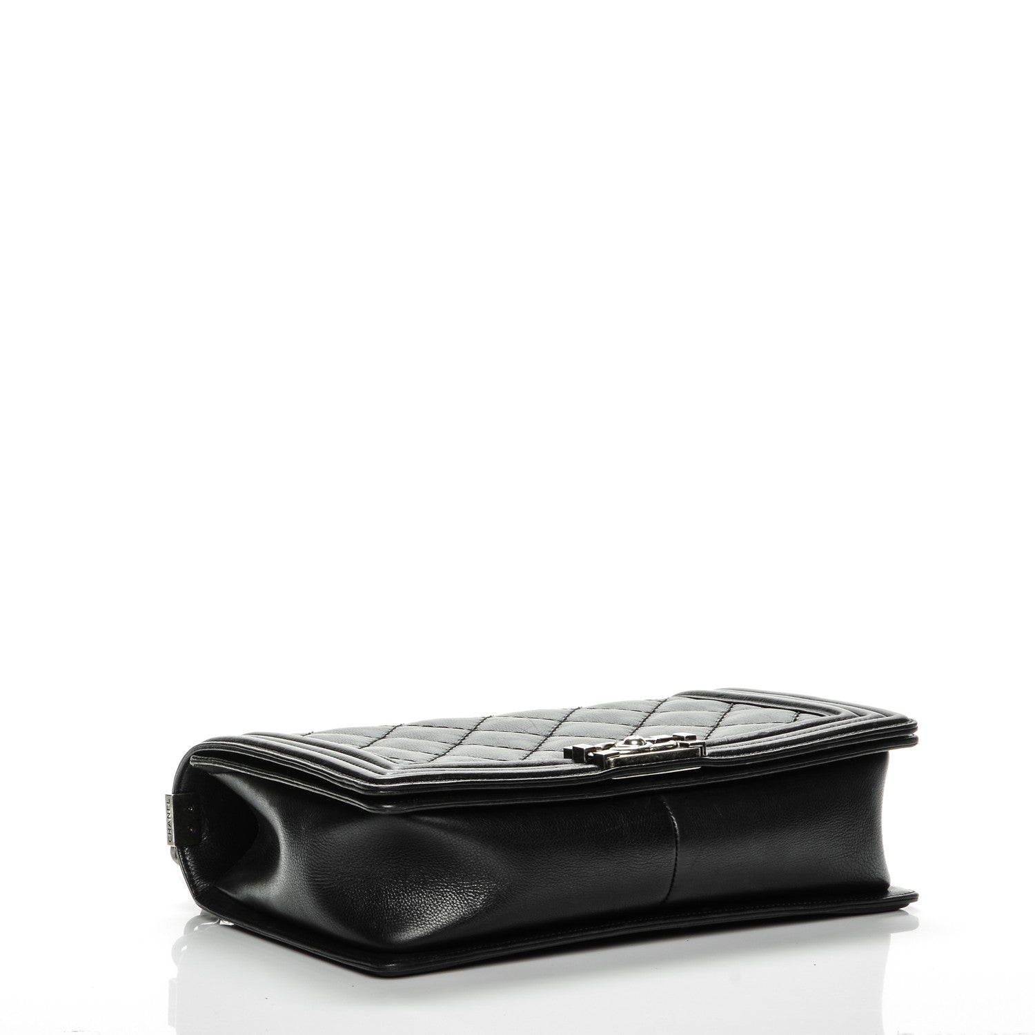 Chanel Calfskin Quilted Double Stitch New Medium Boy Flap Black 4 of 7