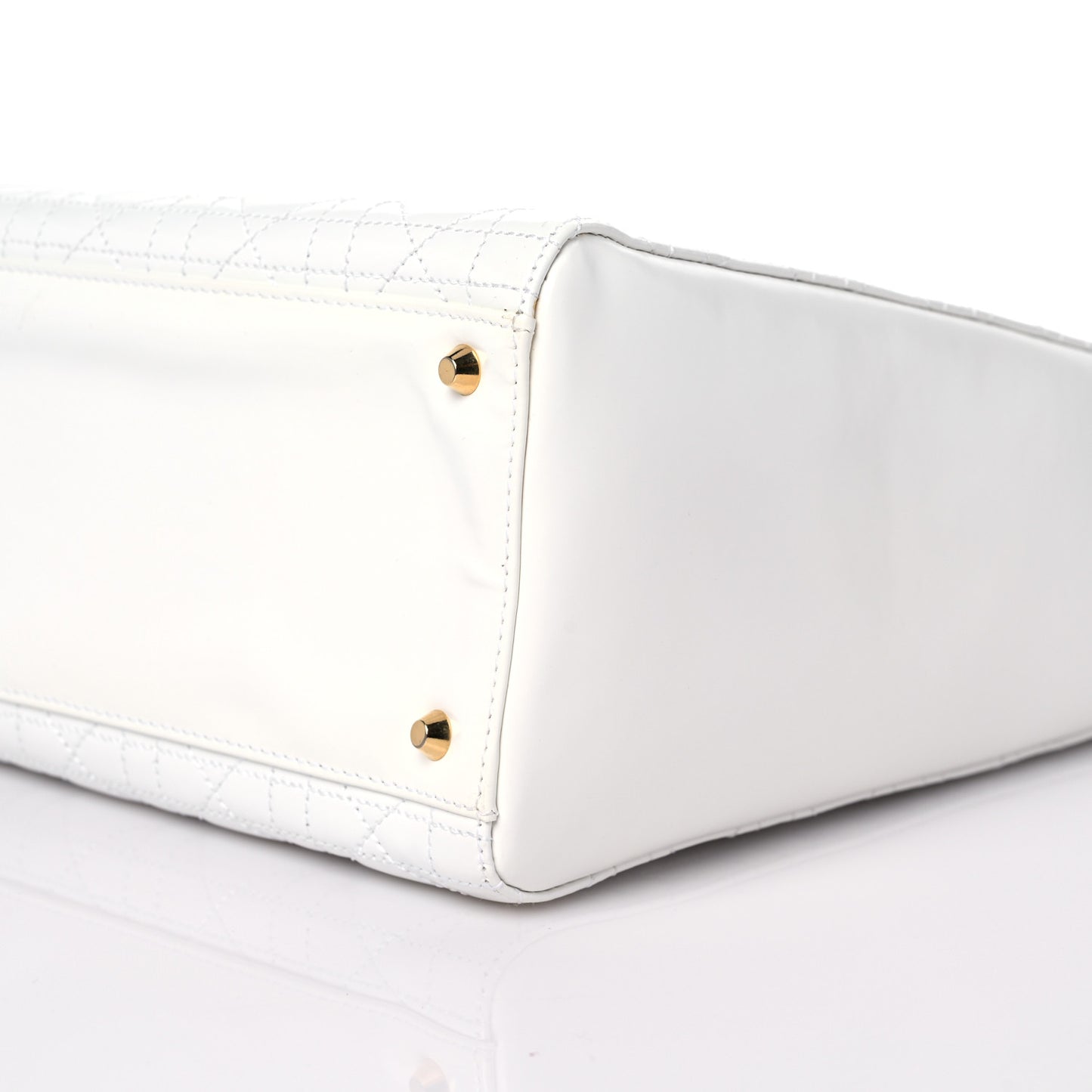Patent Cannage Large Lady Dior White