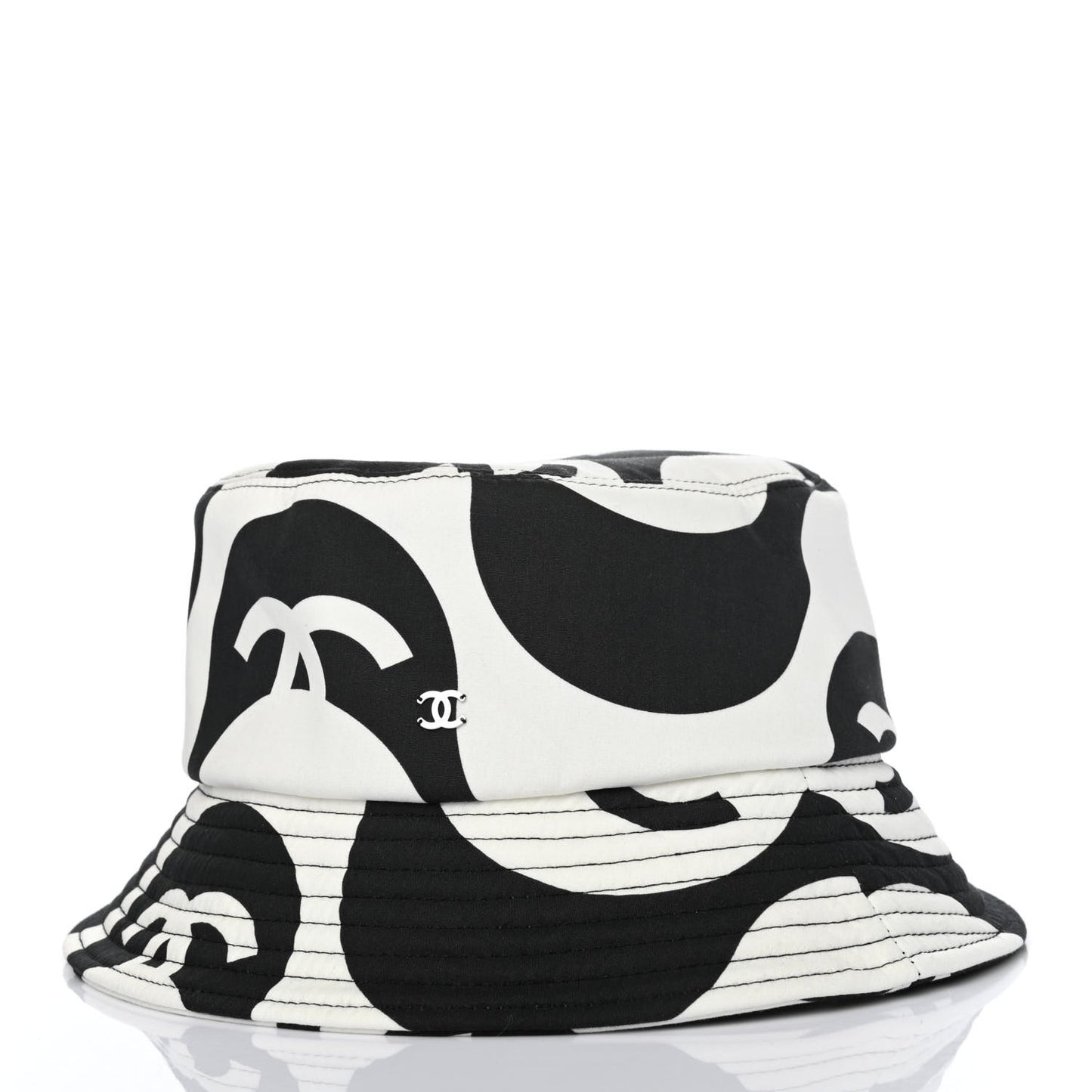 Cotton CC Bucket Hat L Black White