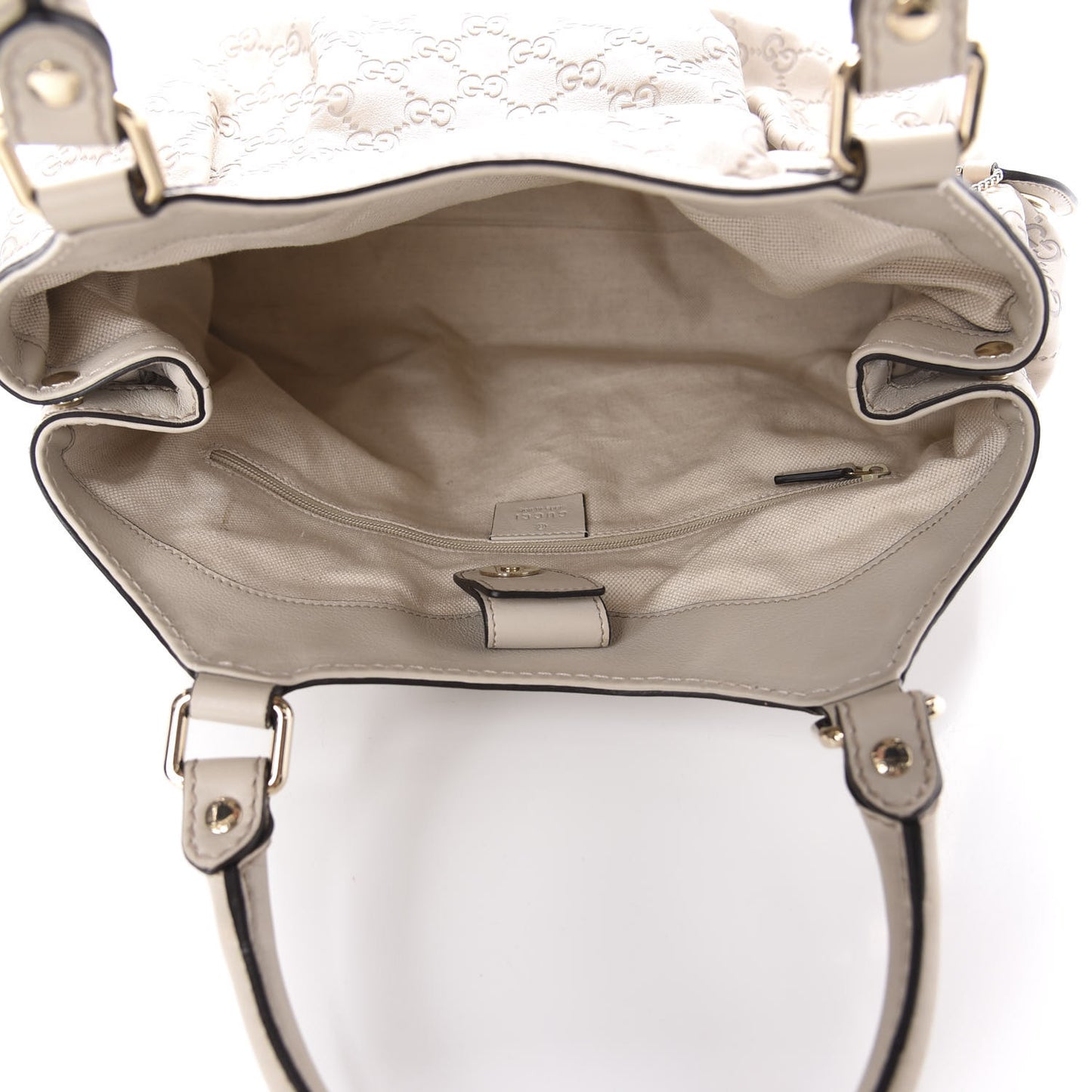 Guccissima Medium Sukey Tote Mystic White
