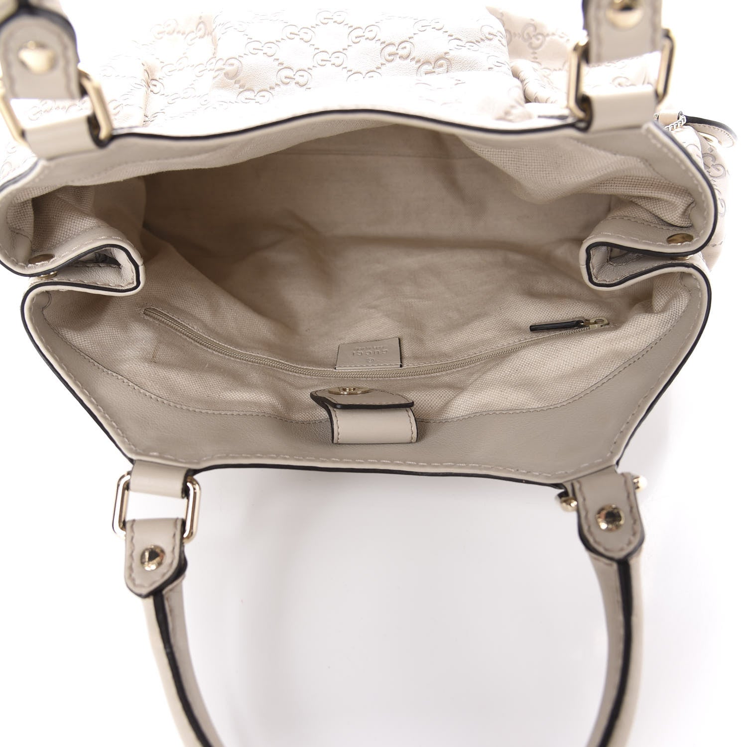 Gucci Guccissima Medium Sukey Tote Mystic White 5 of 11
