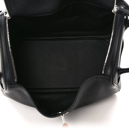 Hermes Taurillon Clemence Lindy 26 Black 5 of 10