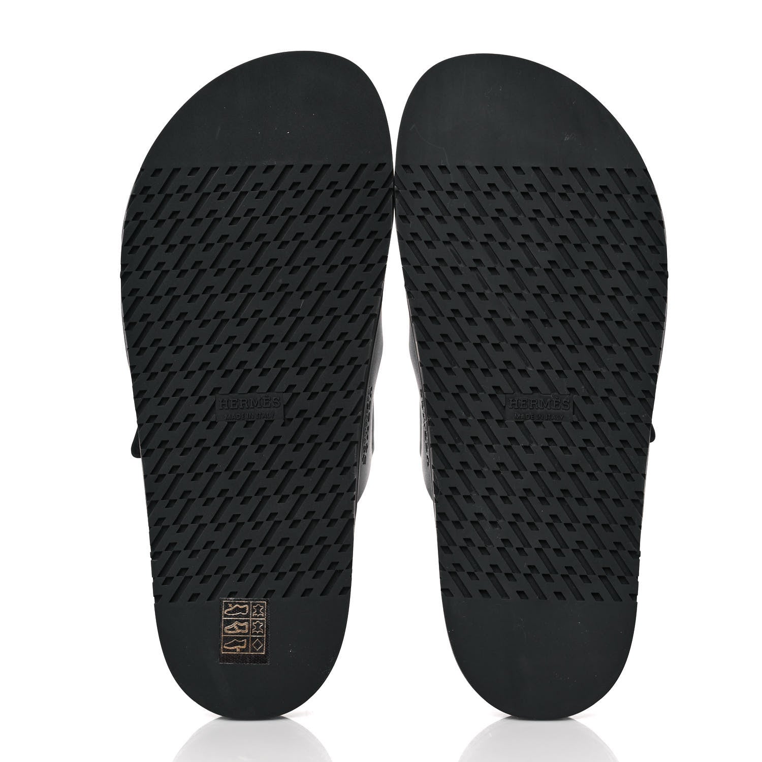 Hermes Calfskin Womens Chypre Sandals 40.5 Black 5 of 9