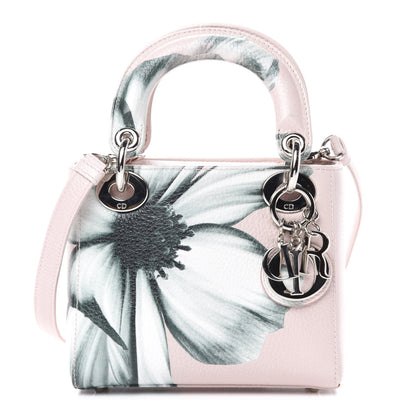 Christian Dior Deerskin Floral Printed Mini Lady Dior Pink 1 of 11
