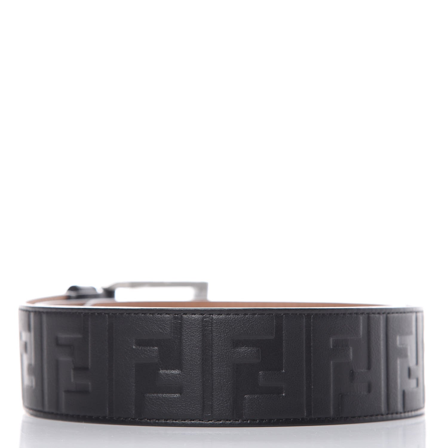 Fendi Vitello Grace FF 1974 Embossed Belt 100 40 Black 3 of 7
