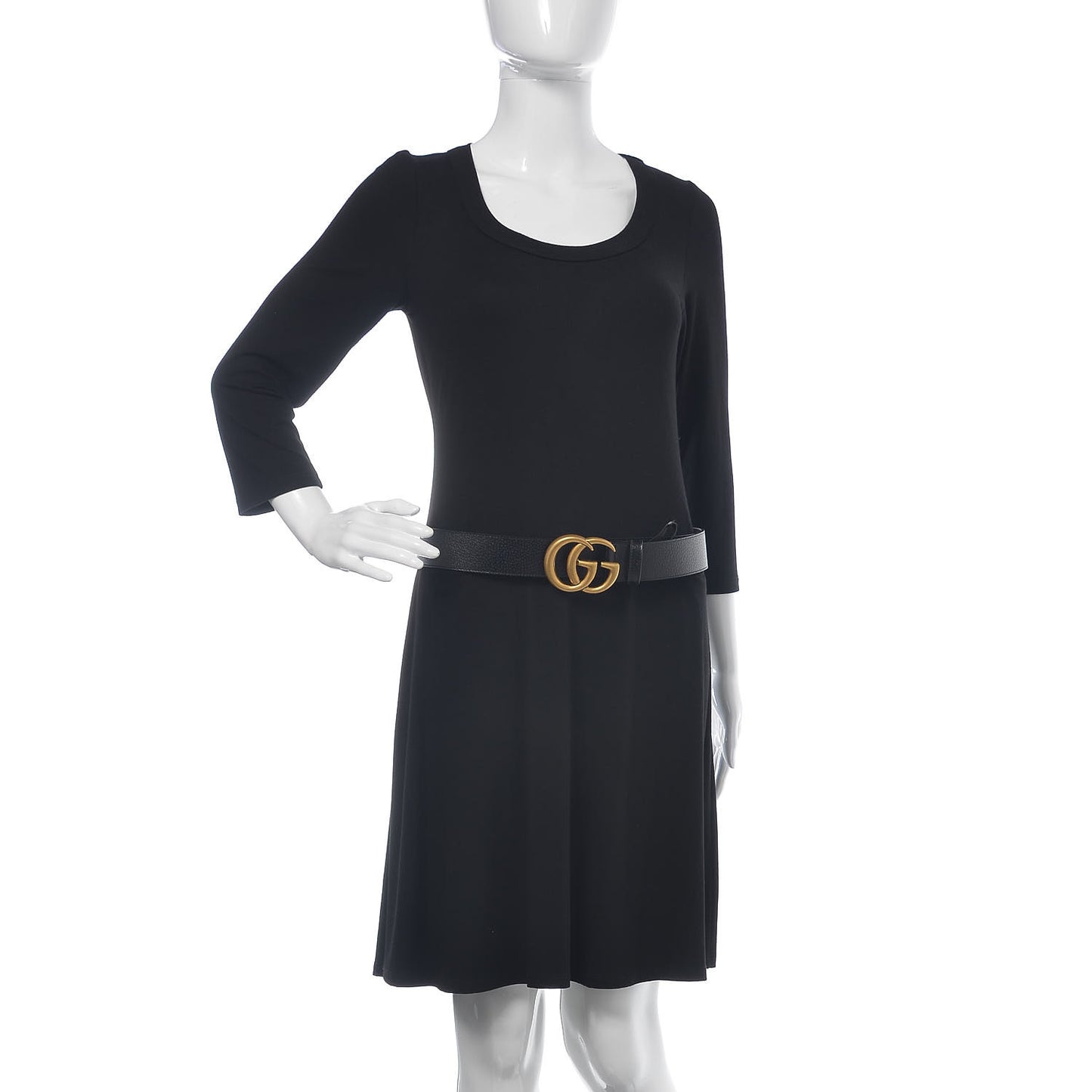 Textured Calfskin Double G 40mm Belt 90 36 Black