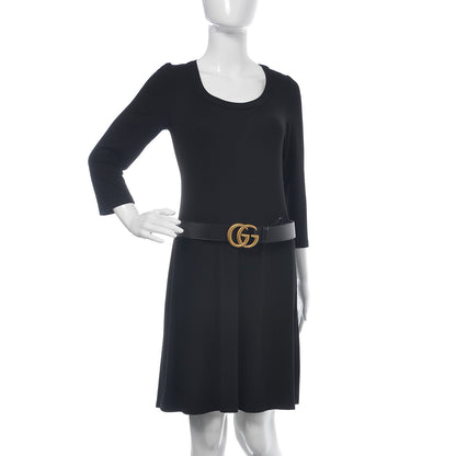 Gucci Textured Calfskin Double G 40mm Belt 90 36 Black 2 of 6