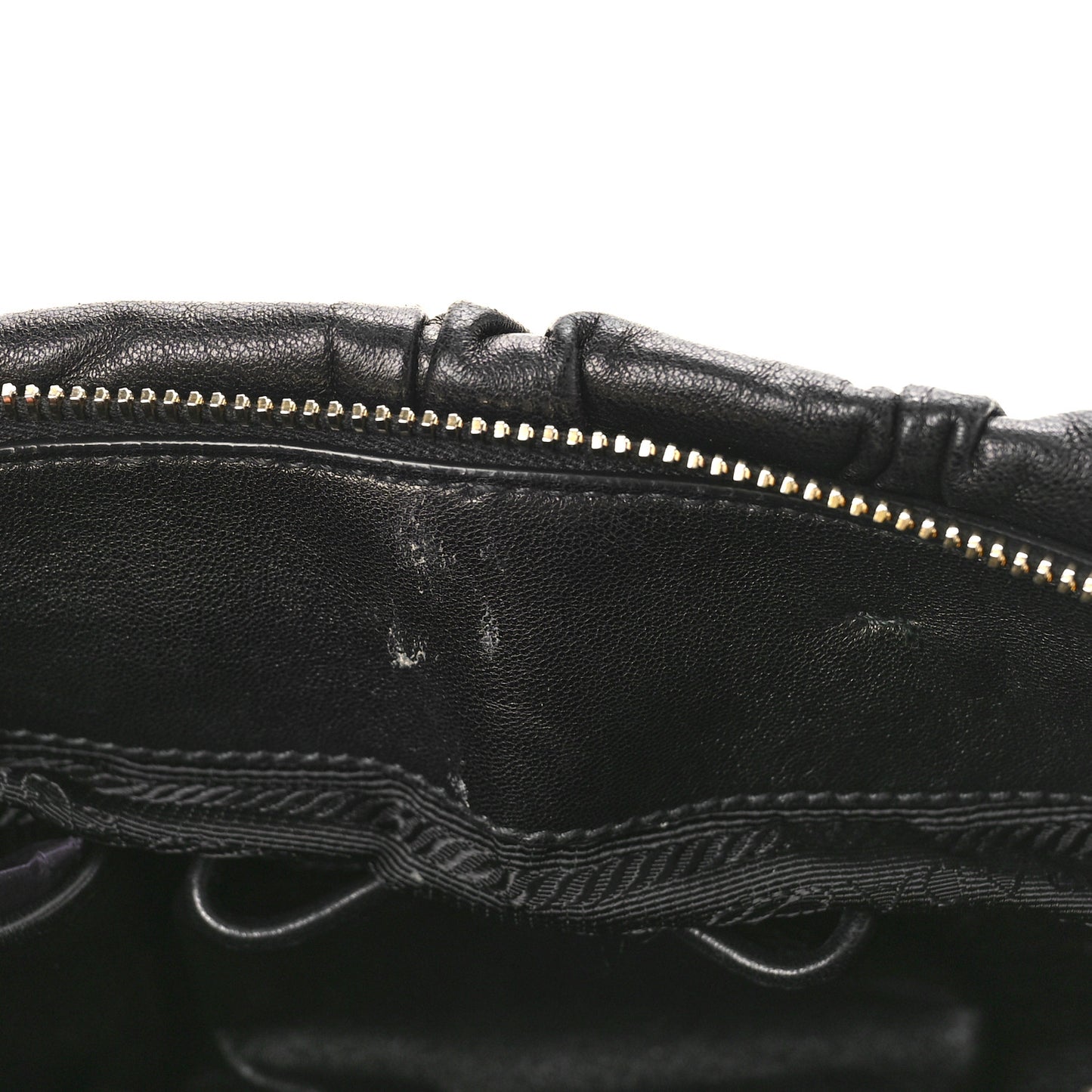 Nappa Gaufre Buckle Satchel Black