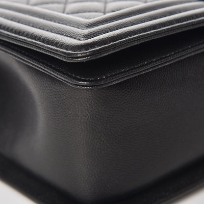Chanel Caviar Quilted Medium Boy Flap So Black 8 of 11