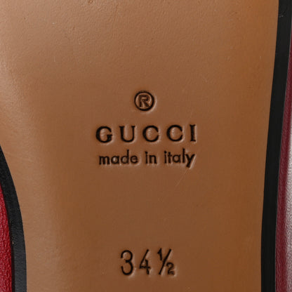 Gucci Malaga Kid Womens Princetown Slippers 34.5 Hibiscus Red 6 of 12