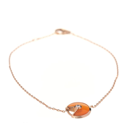 Cartier 18K Yellow Gold Diamond Carnelian Amulette de Cartier Bracelet 1 of 5