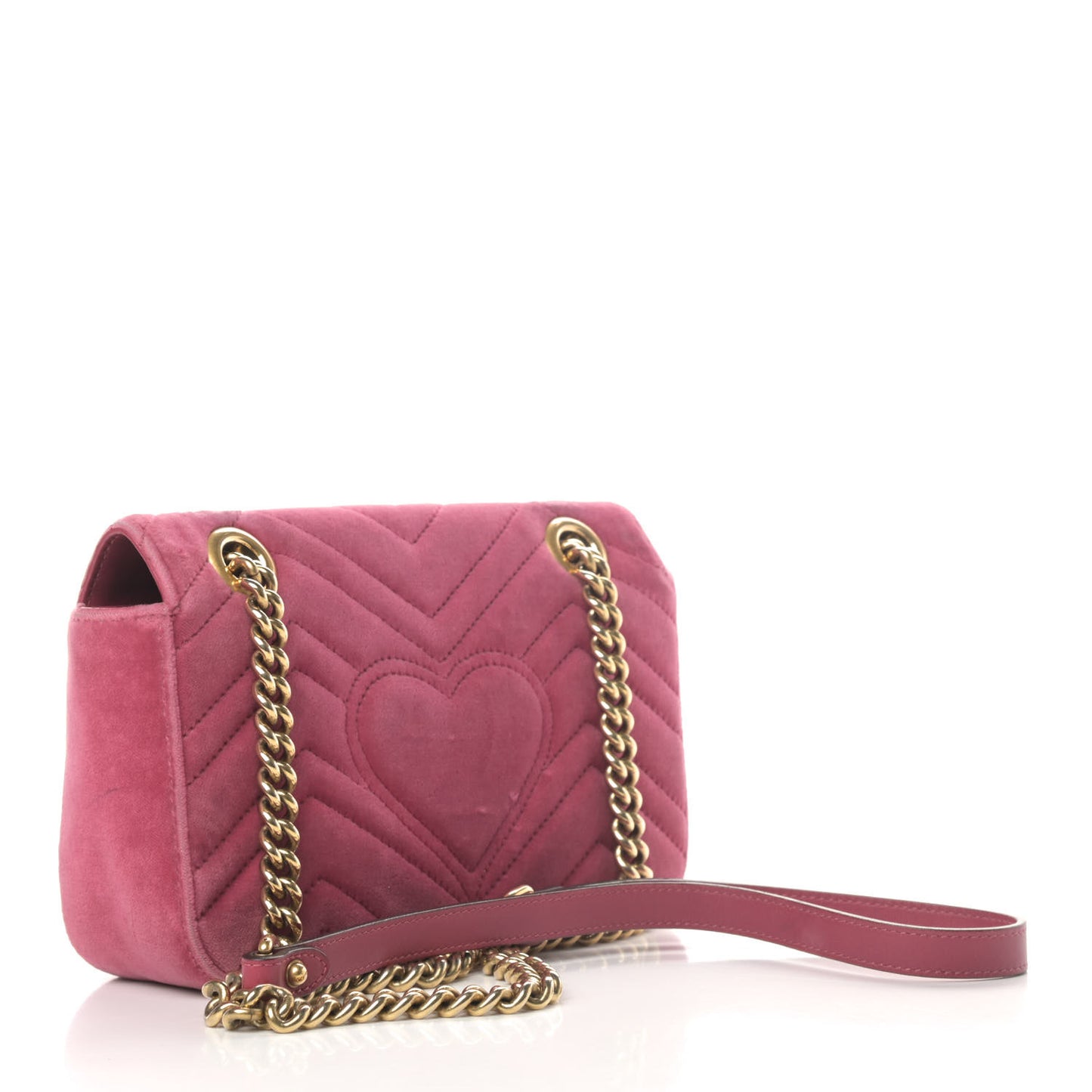 Velvet Matelasse Embroidered Mini GG Marmont Shoulder Bag Light Raspberry Rose