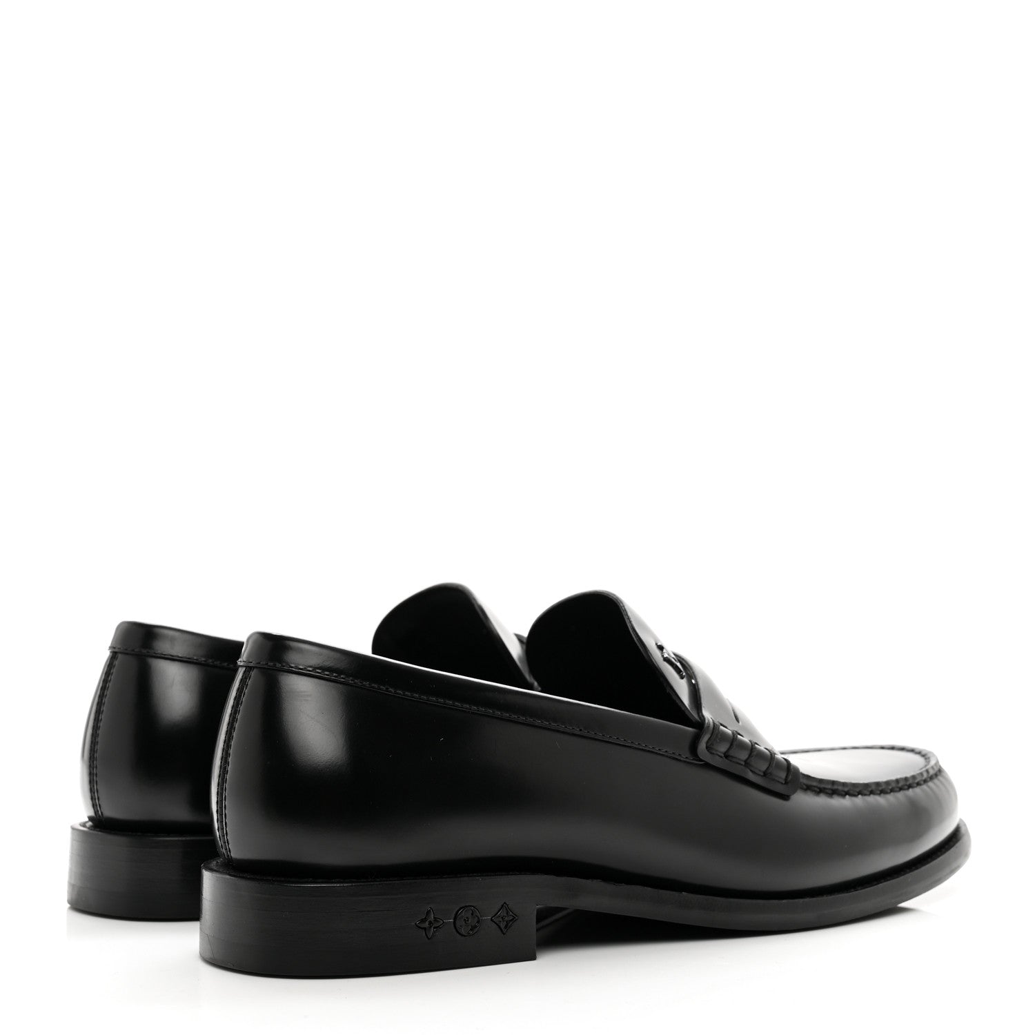 Louis Vuitton Glazed Calfskin Mens Louis Loafers 8.5 Black 4 of 8