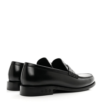 Louis Vuitton Glazed Calfskin Mens Louis Loafers 8.5 Black 4 of 8