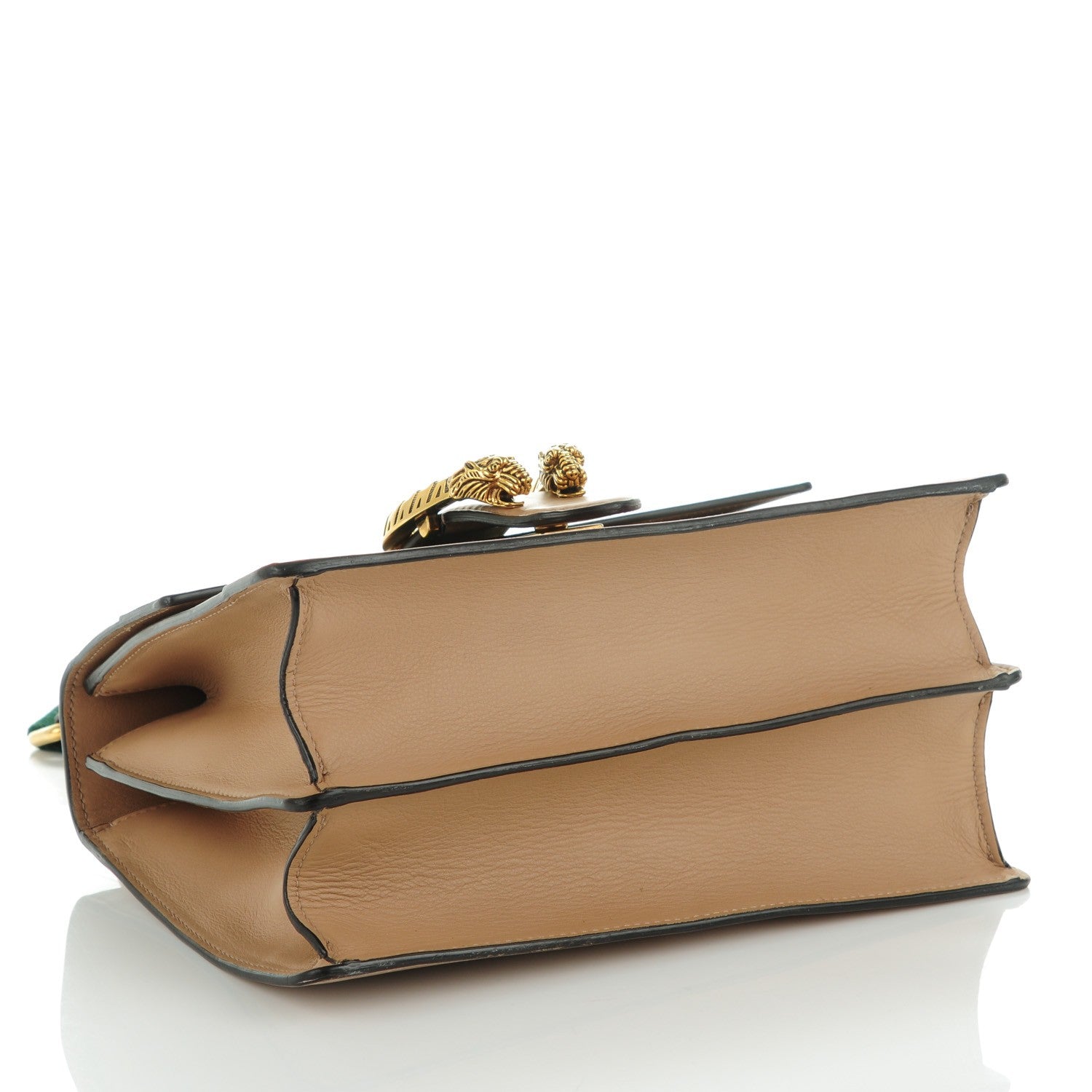 Gucci Calfskin Bamboo Web Medium Dionysus Top Handle Bag Camelia Bright Evergreen Hibiscus Red 4 of 9