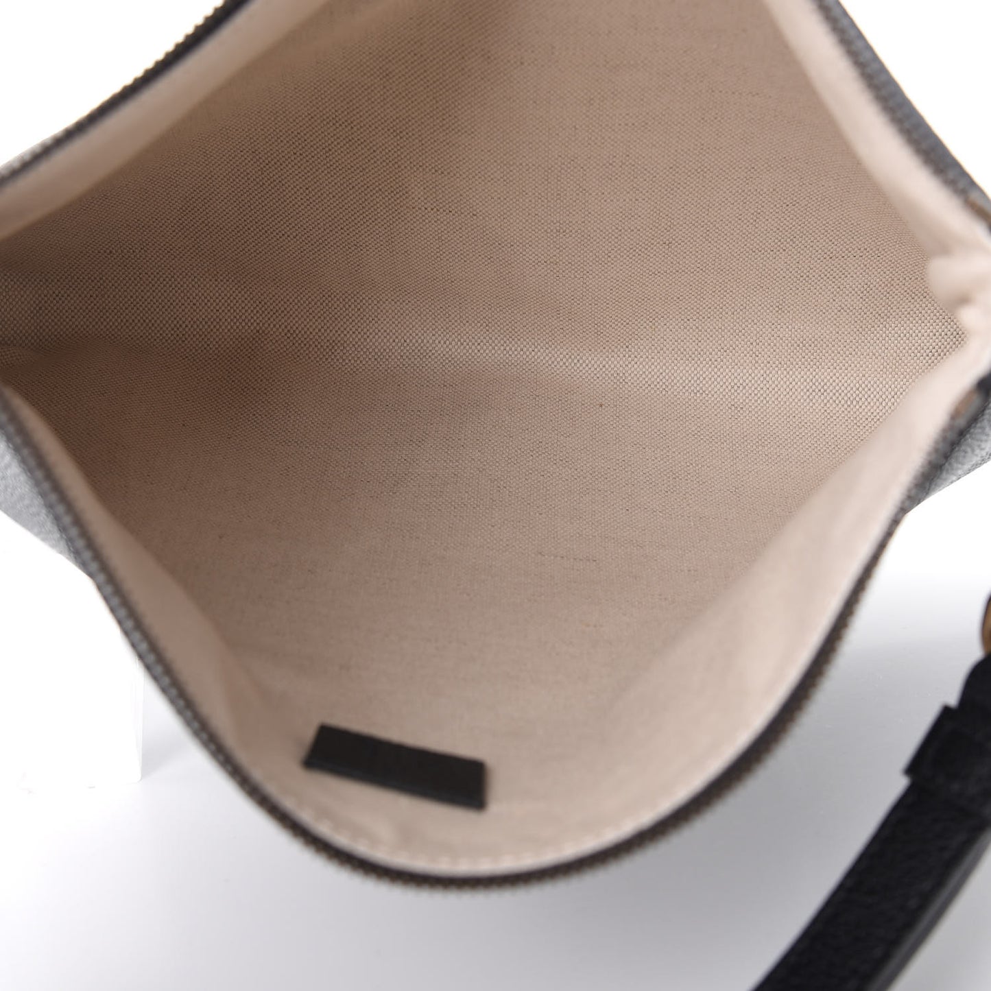 Pebbled Calfskin Logo Wristlet Black