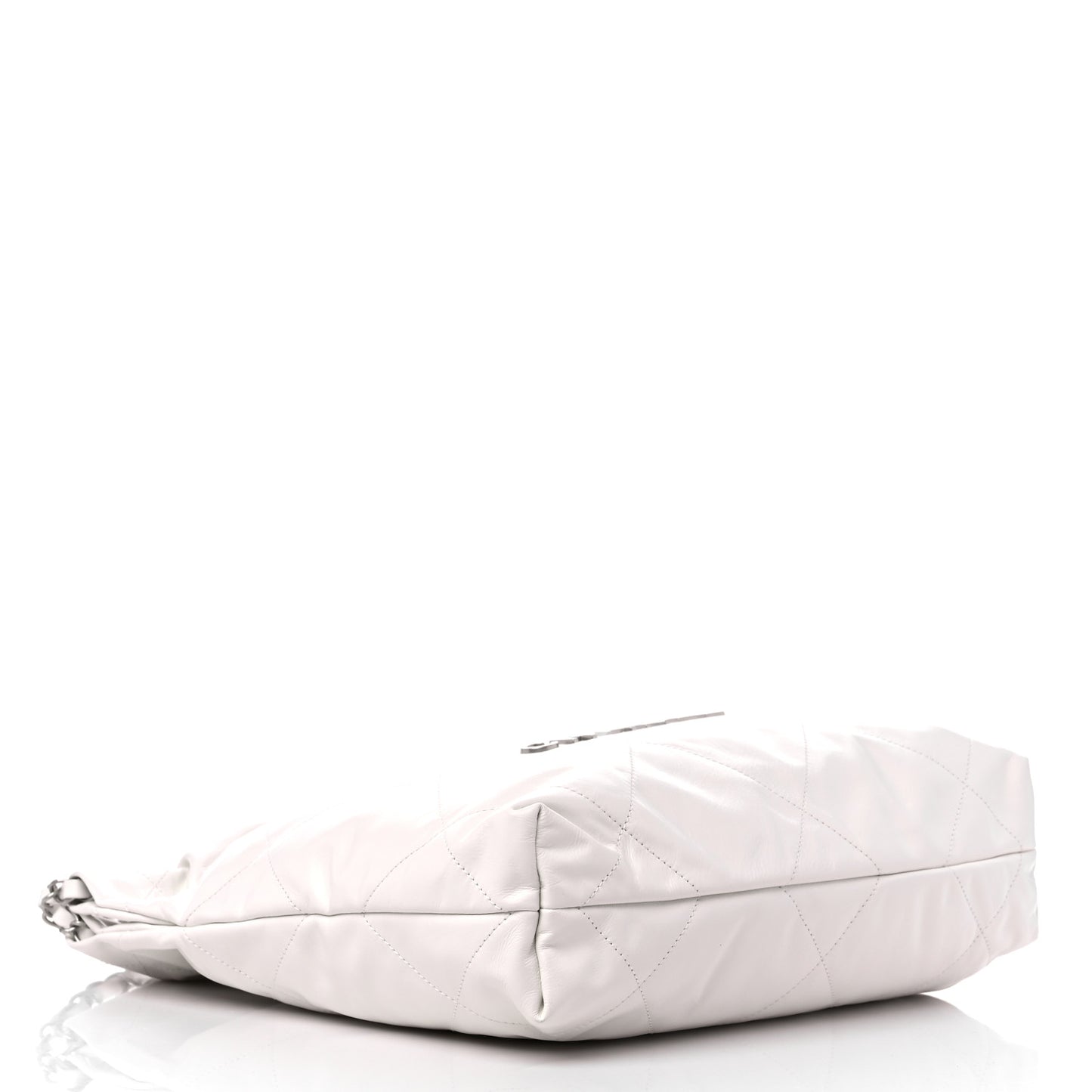 Shiny Calfskin Quilted Small Chanel 22 White