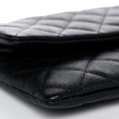 Chanel Caviar Quilted Flap Clutch Black 8 of 9
