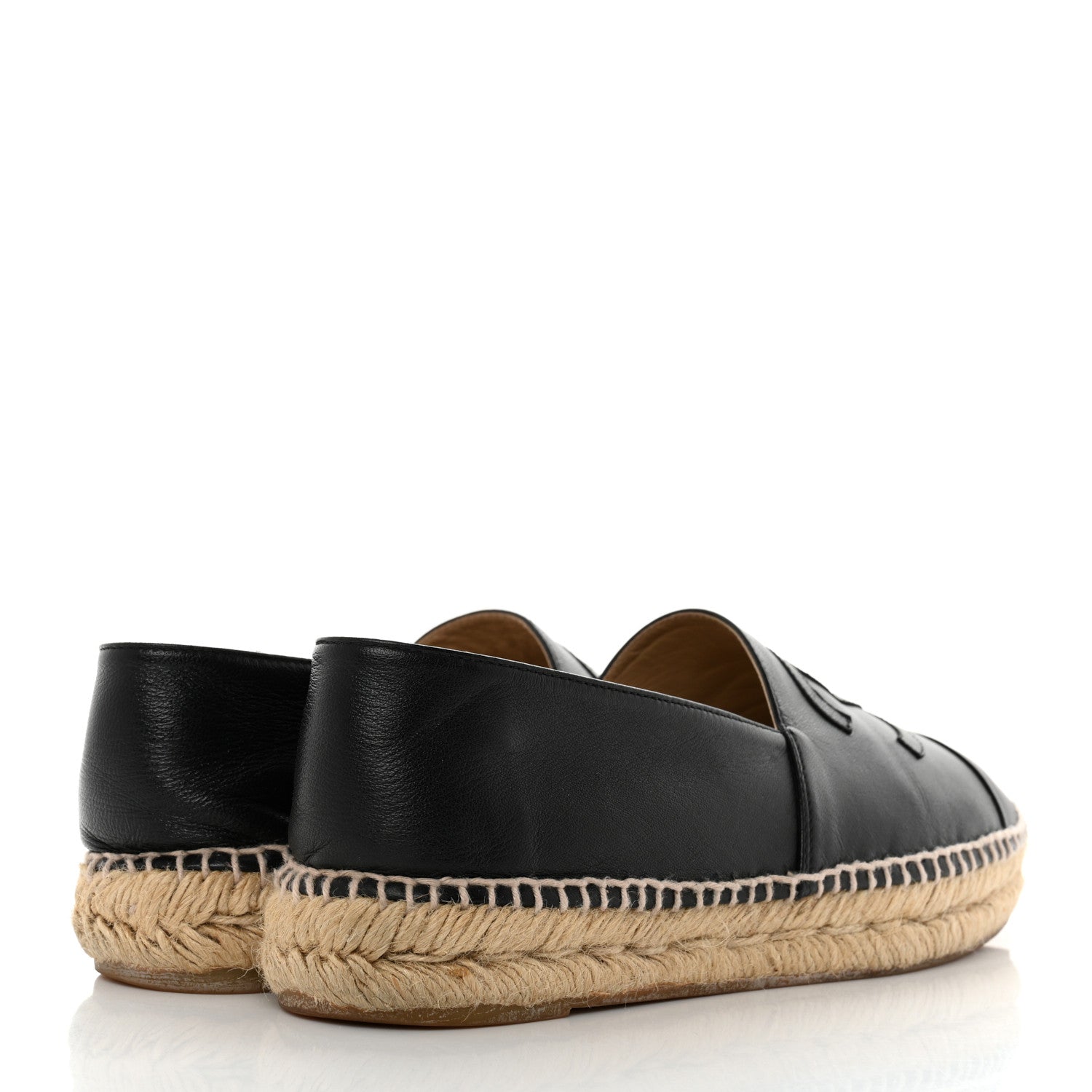 Chanel Lambskin CC Espadrilles 40 Black 4 of 10