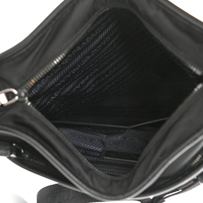Prada Tessuto Nylon Saffiano Flat Messenger Bag Black 5 of 10