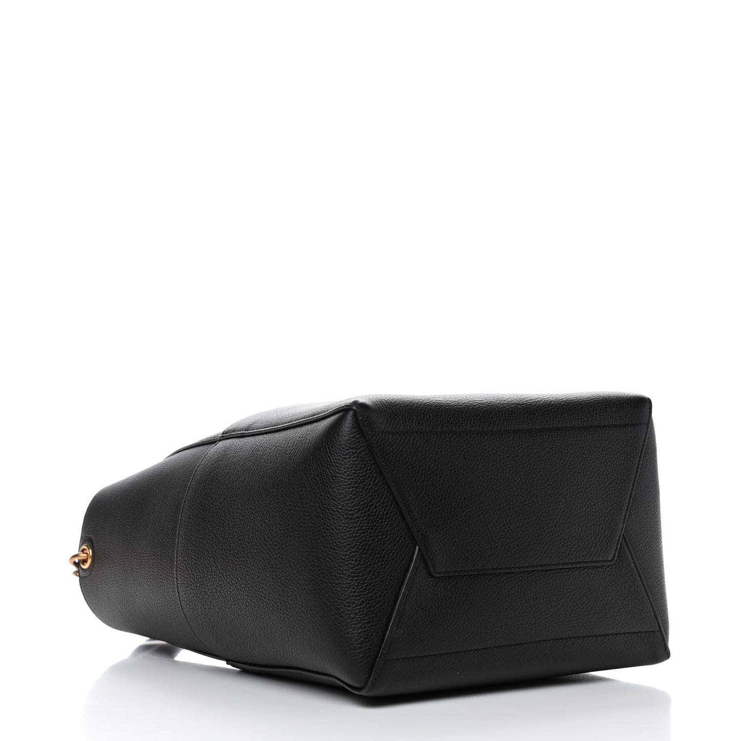 Soft Grained Calfskin Sangle Bucket Bag Black