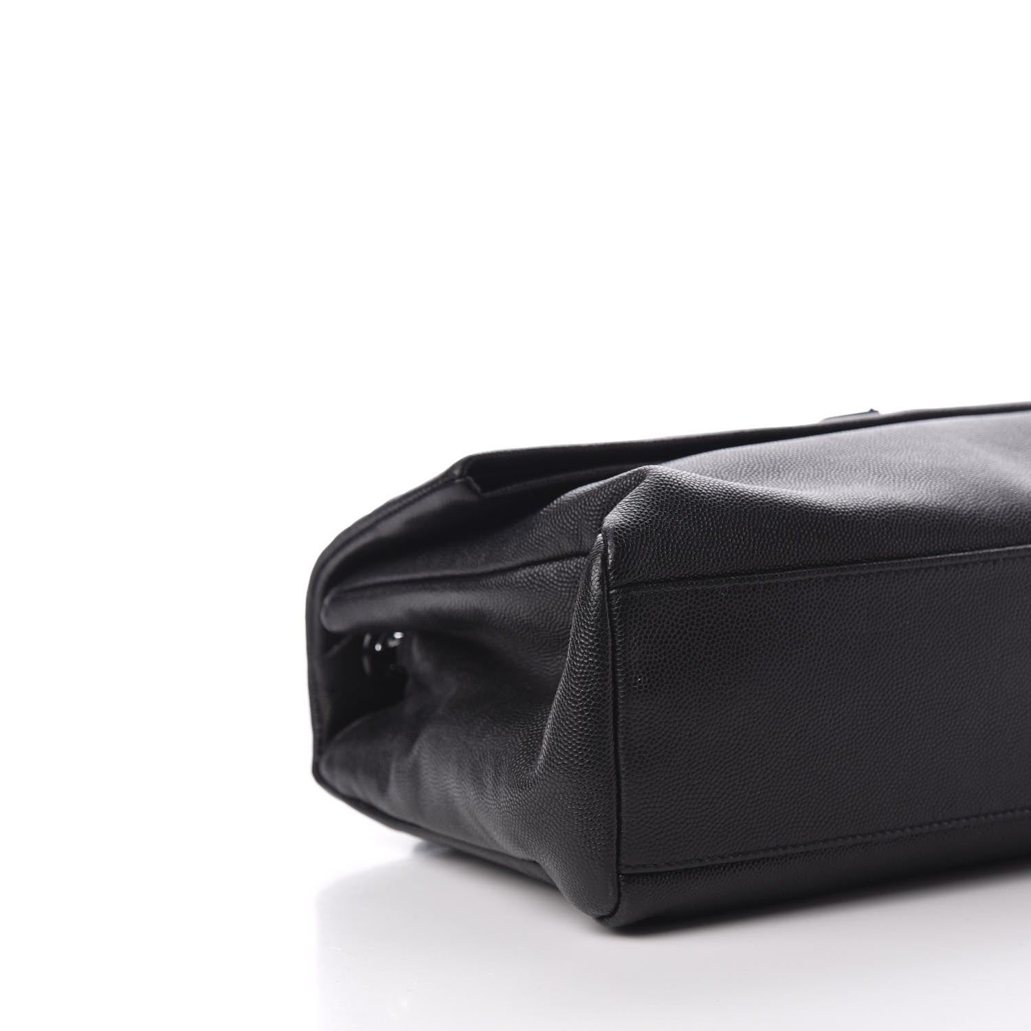 Saint Laurent Grain De Poudre Medium West Hollywood Monogram Fold-Over Black 10 of 13