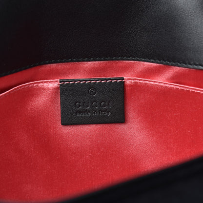 Gucci Velvet Matelasse Mini GG Marmont Shoulder Bag Black 6 of 9