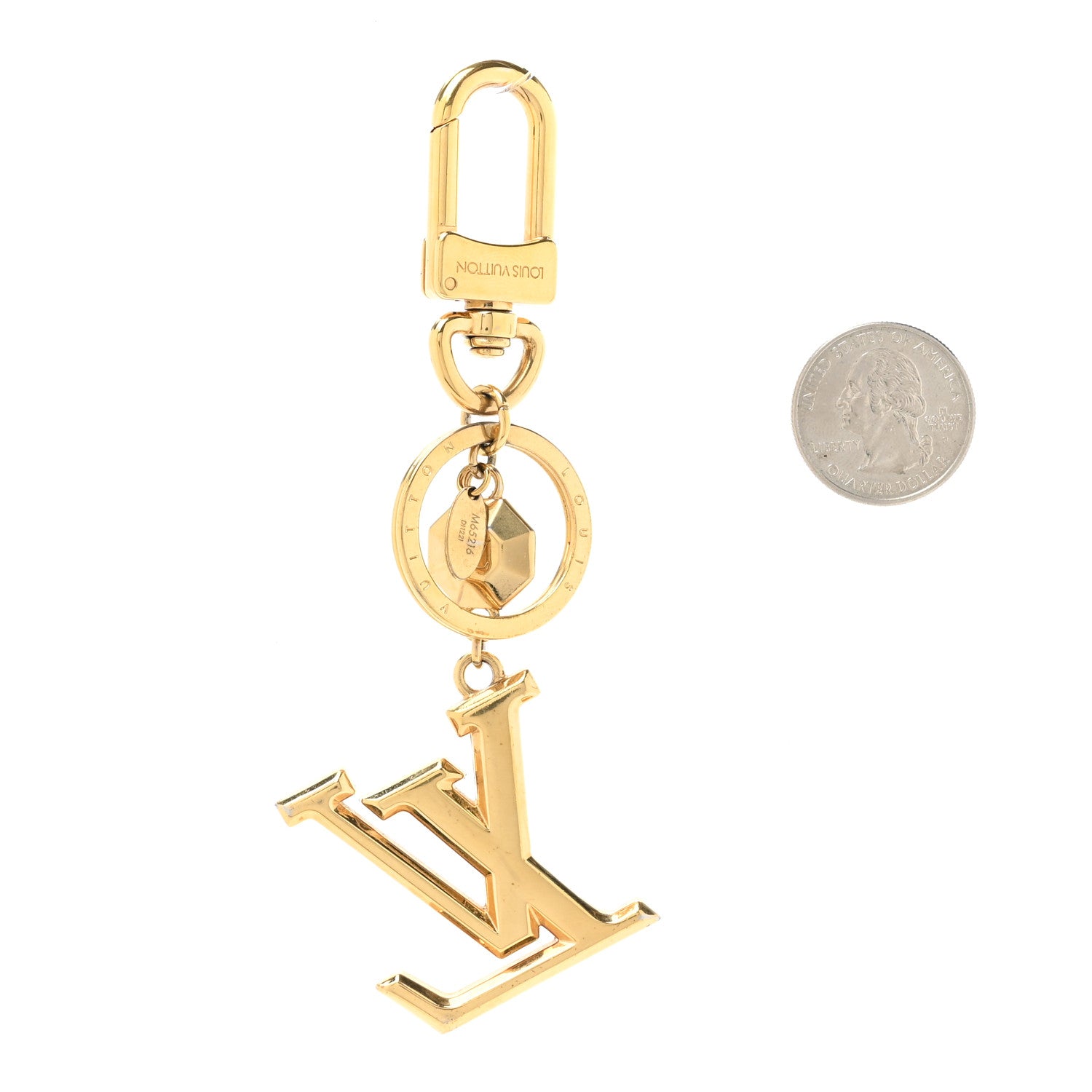Louis Vuitton LV Facettes Bag Charm Key Holder Gold 2 of 4