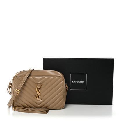Saint Laurent Calfskin Matelasse Monogram Lou Camera Bag Dark Beige 16 of 16