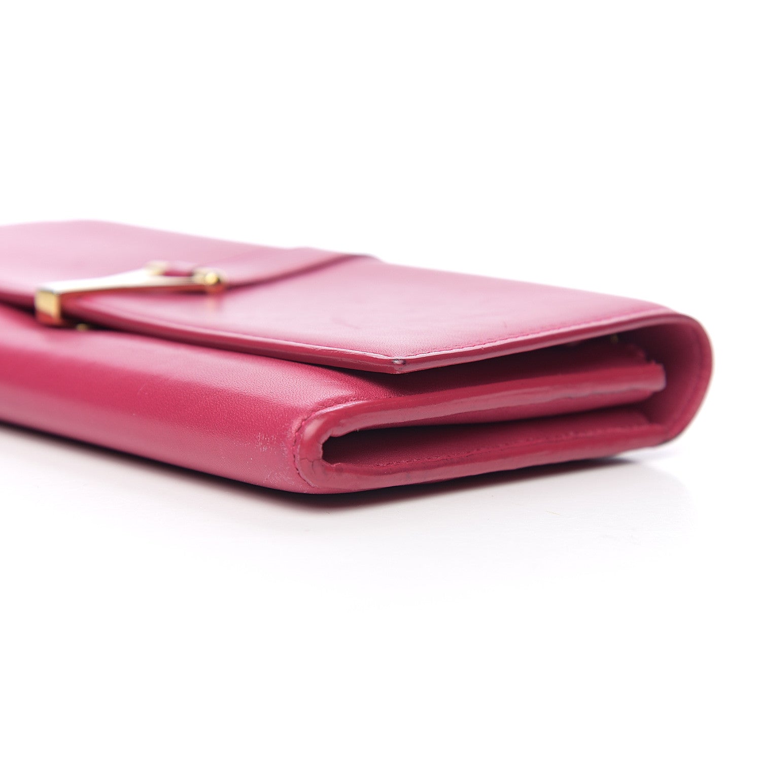 Saint Laurent Calfskin Classic Y Ligne Clutch Fuchsia 7 of 12