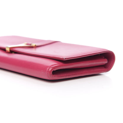 Saint Laurent Calfskin Classic Y Ligne Clutch Fuchsia 7 of 12