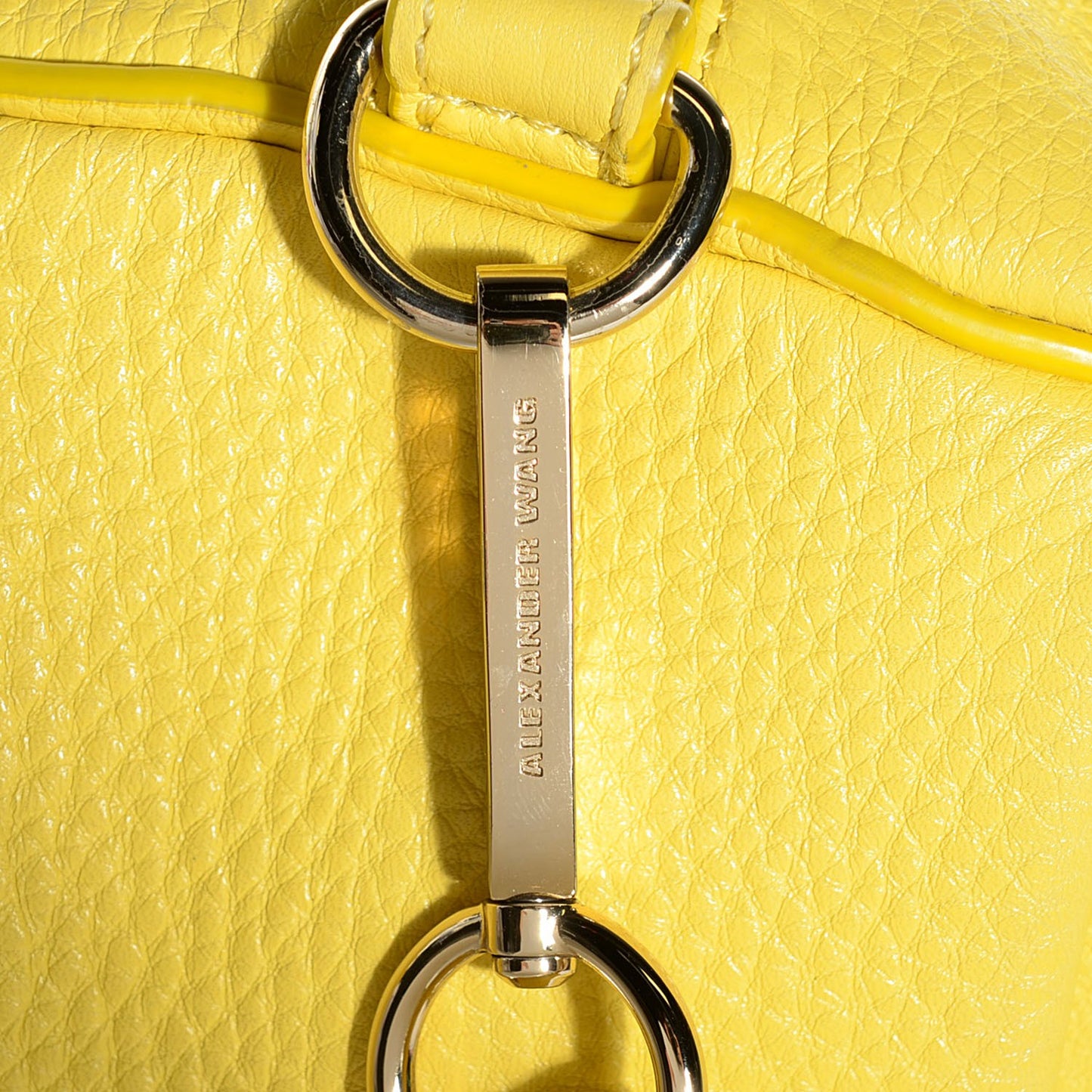 Pebbled Lambskin Rocco Yellow Light Gold Hardware