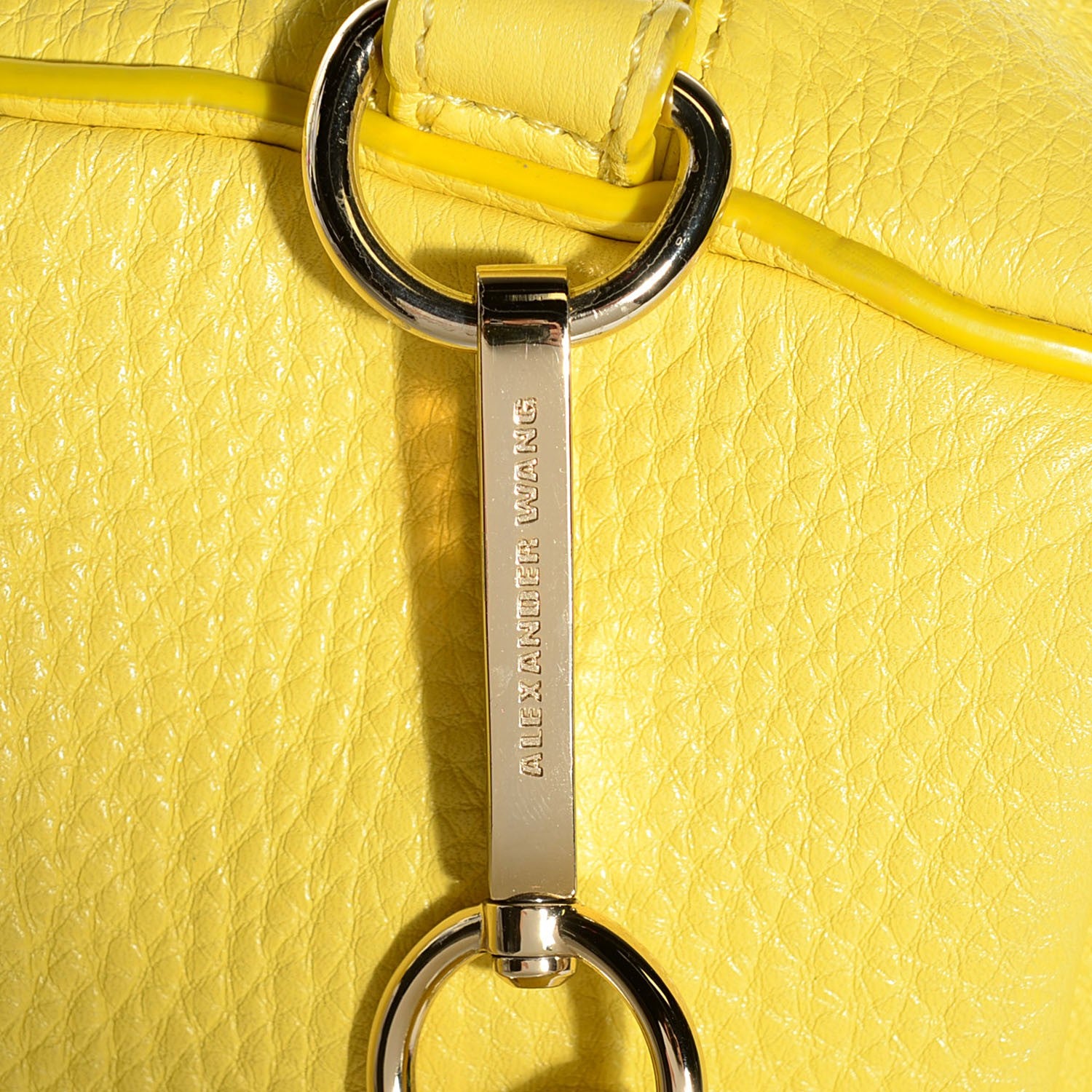 Alexander Wang Pebbled Lambskin Rocco Yellow Light Gold Hardware 10 of 10