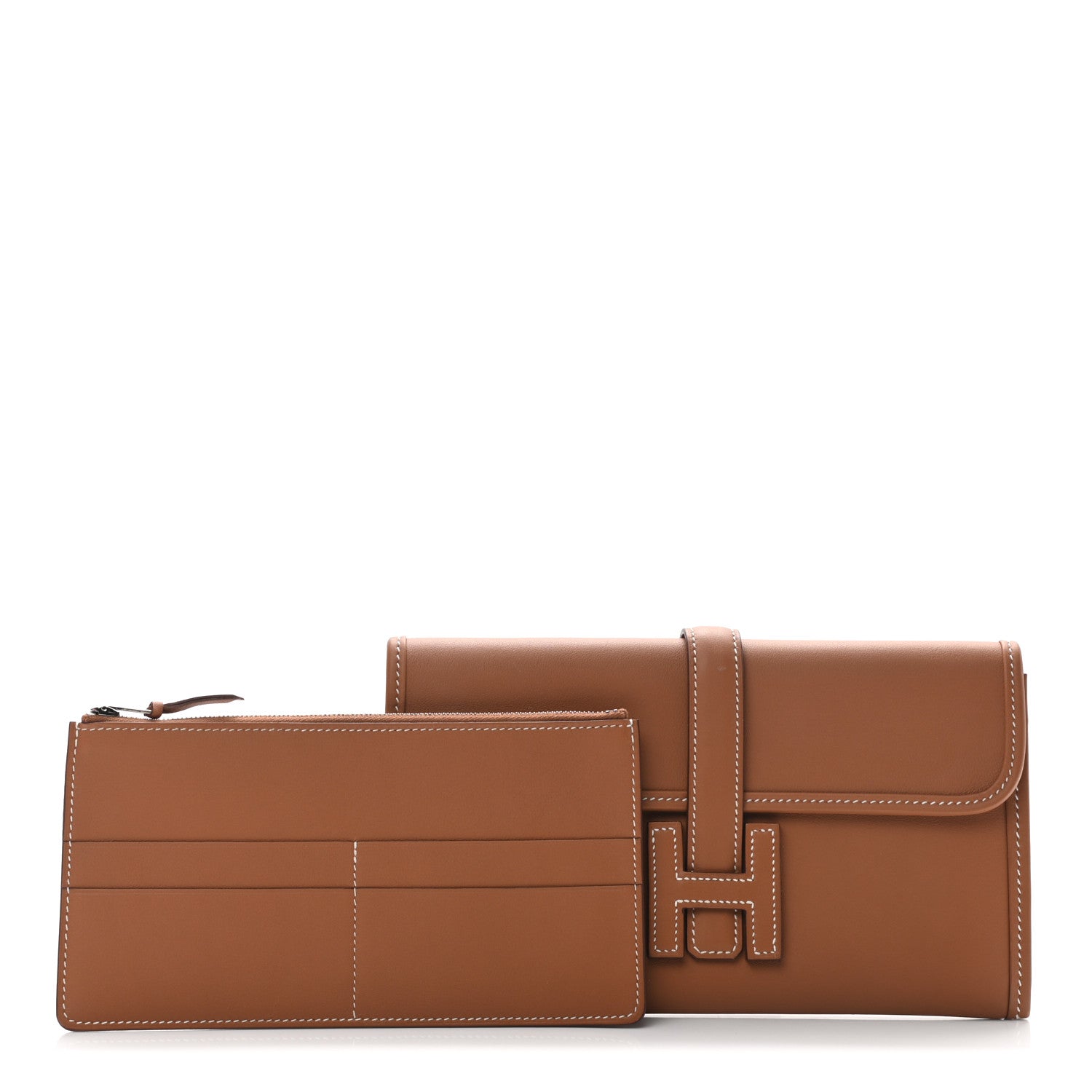 Hermes Swift Jige Duo Clutch Gold 3 of 10