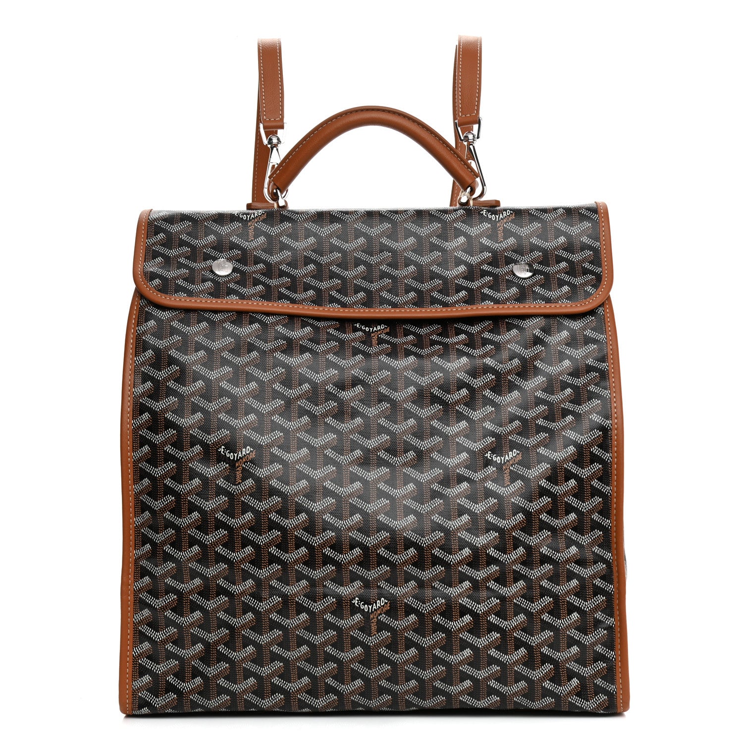 Goyard Goyardine Saint Leger Soft Briefcase Backpack Black Gold 1 of 12