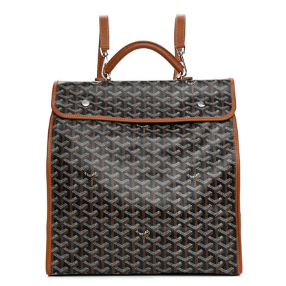 Goyard Goyardine Saint Leger Soft Briefcase Backpack Black Gold 1 of 12