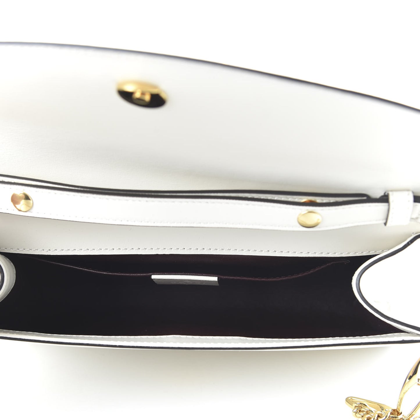 Shibuya Calfskin Small Zumi Top Handle Shoulder Bag Mystic White
