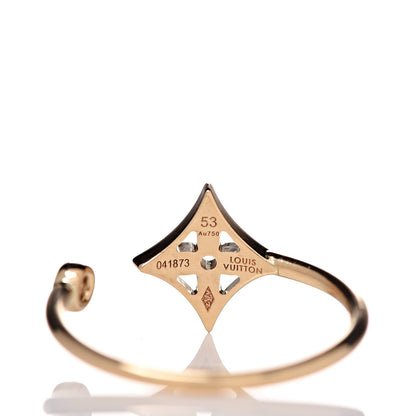 Louis Vuitton 18K Yellow Pink White Gold Diamond Idylle Blossom Ring 3 Set 53 6.25 6 of 9