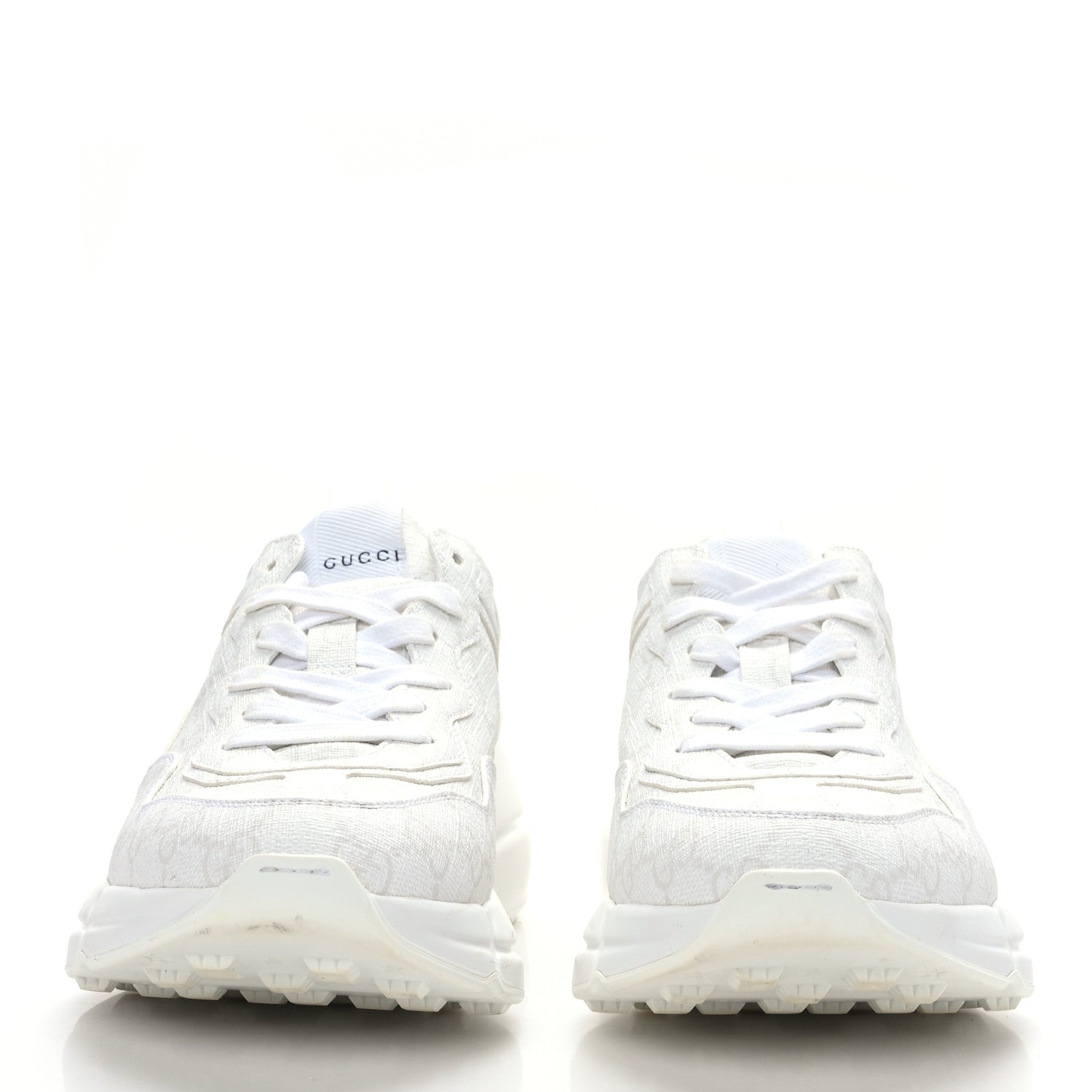 Gucci GG Supreme Monogram Womens Rhyton Sneakers 37.5 White 2 of 7