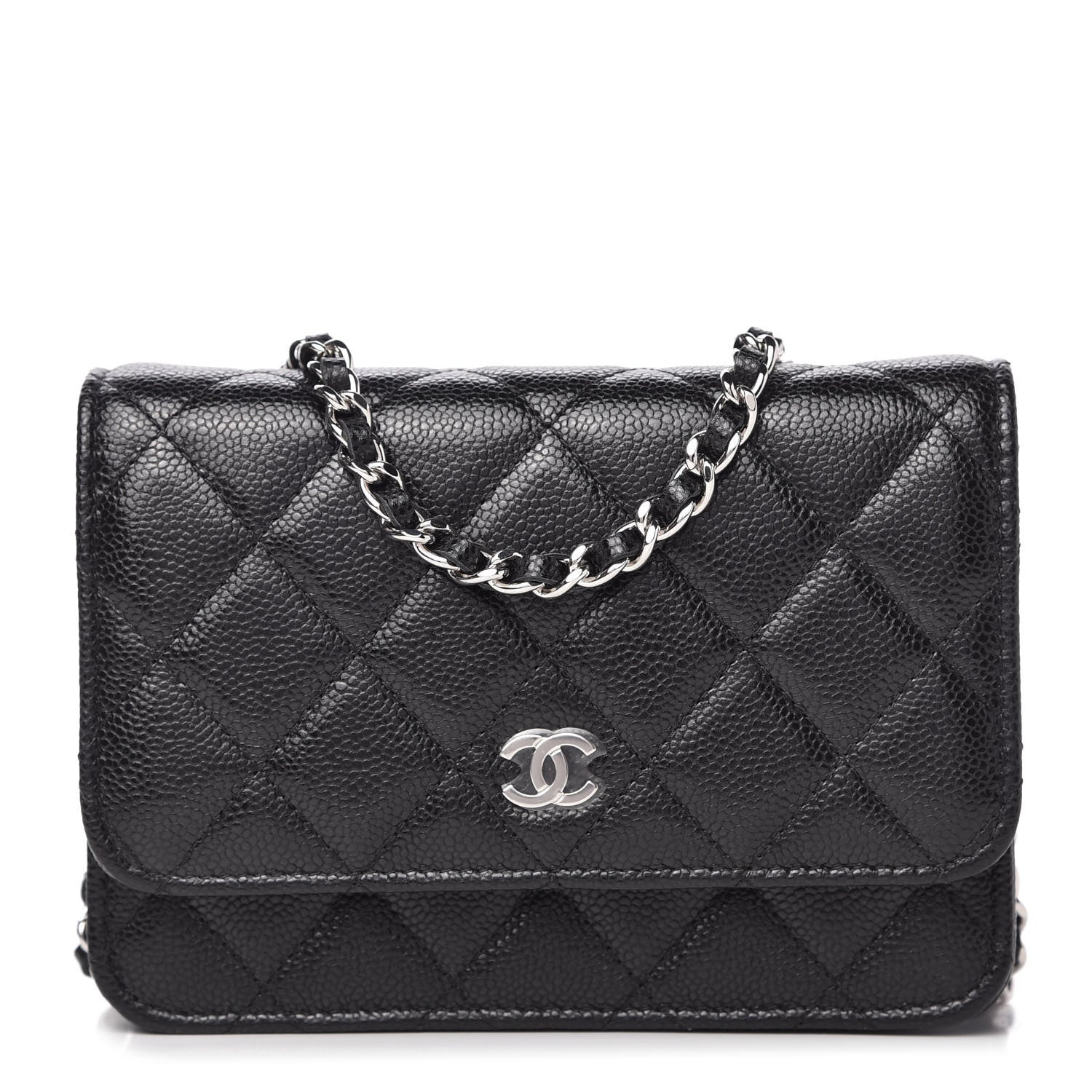 Chanel Caviar Quilted Mini Wallet On Chain WOC Black 1 of 11