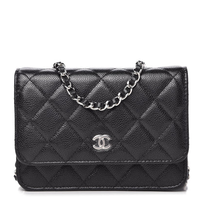 Chanel Caviar Quilted Mini Wallet On Chain WOC Black 1 of 11